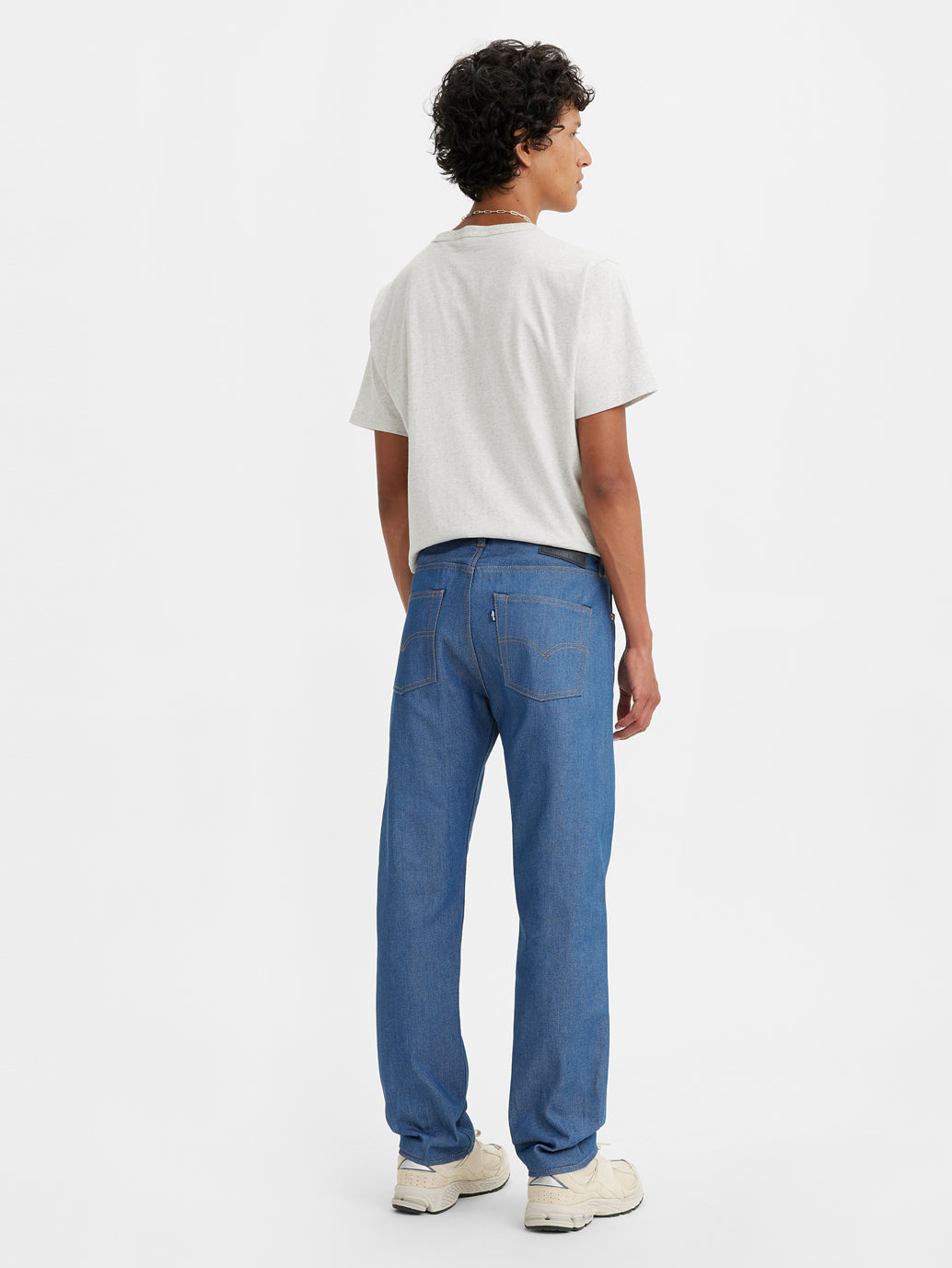 Men's 501 Blue Straight Fit Mid Rise Jeans
