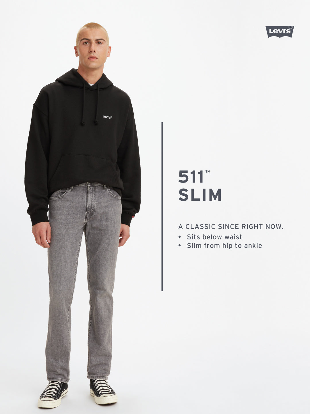 Men's 511 Navy Blue Slim Fit Mid Rise Jeans