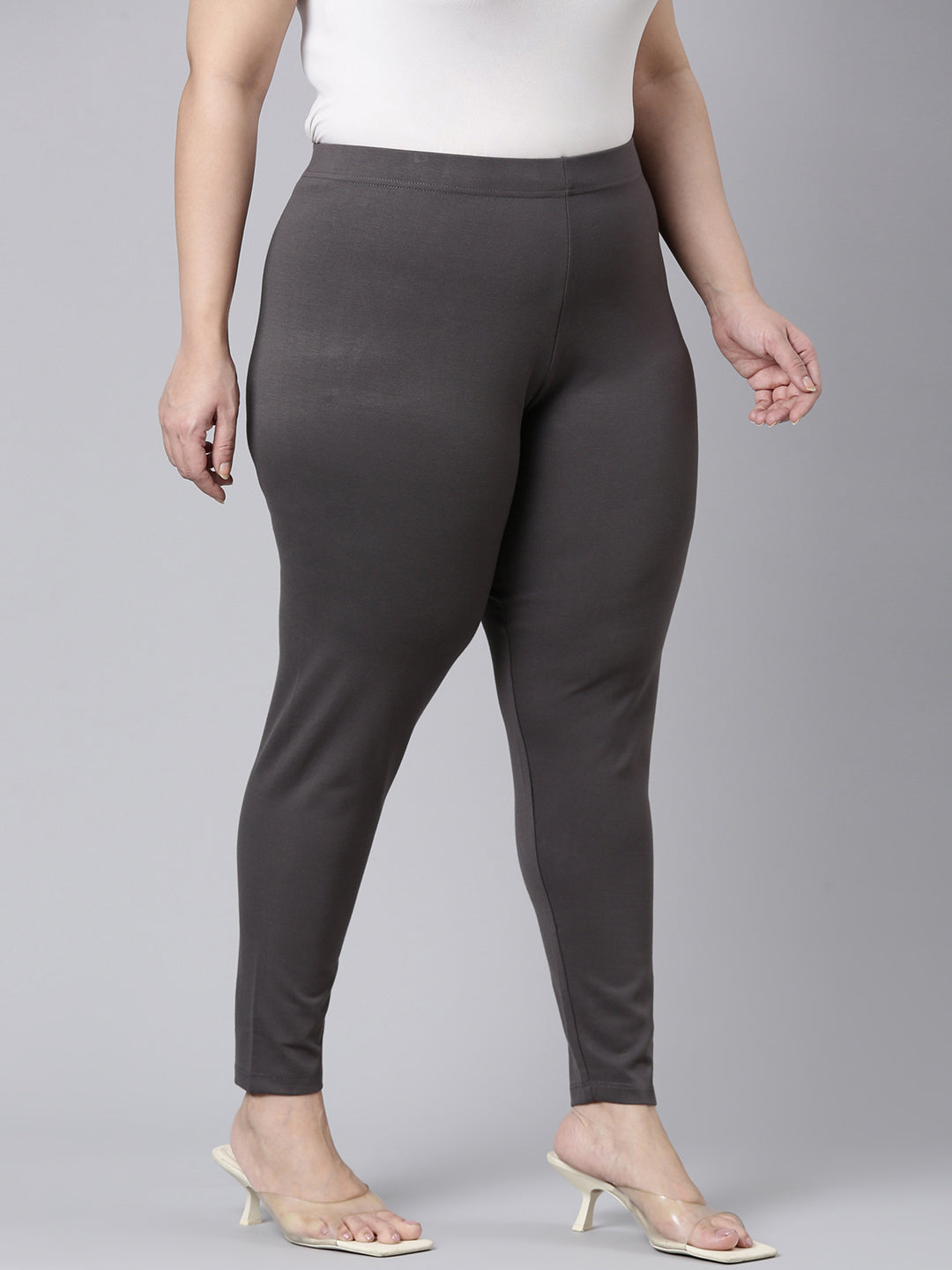 Silver Grey Ponte Smart Fit Leggings