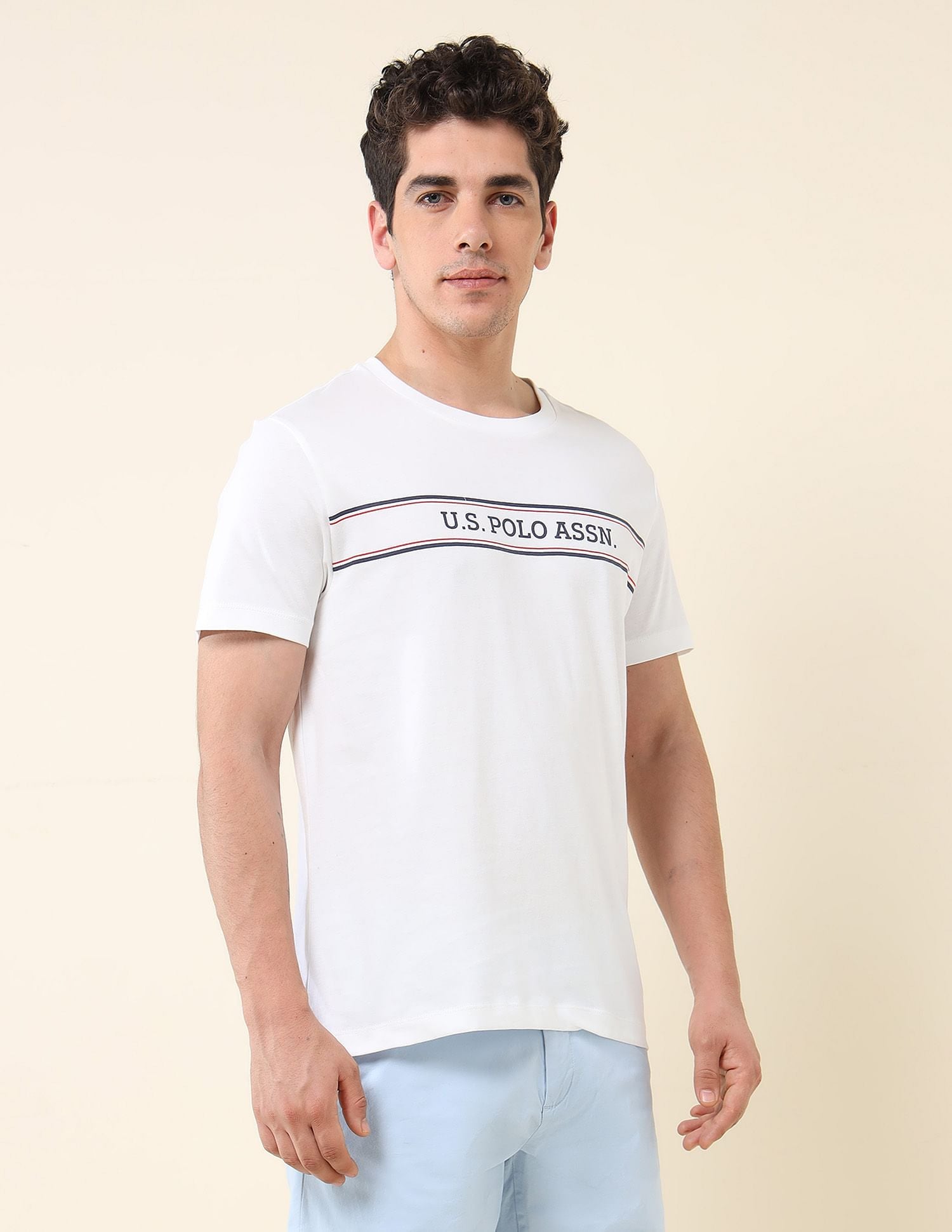 Slim Fit Brand Printed T-Shirt