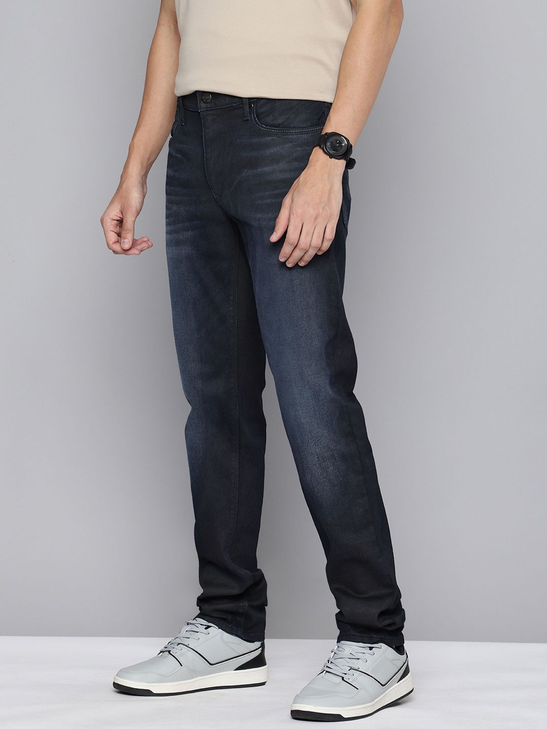 Men's 511 Navy Blue Slim Fit Mid Rise Jeans