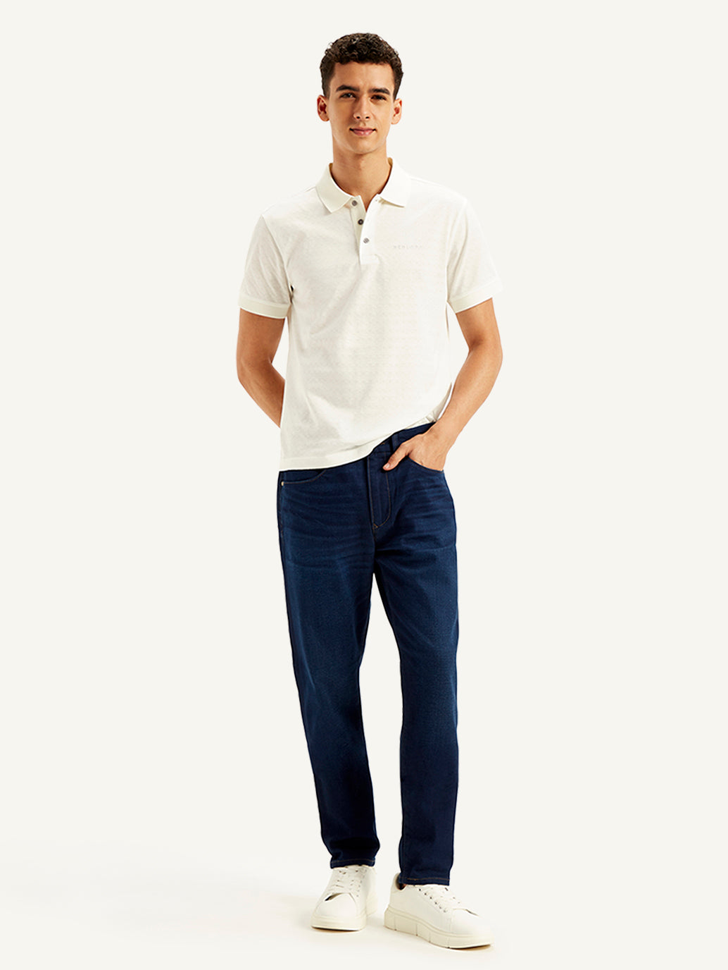 Men's 512 Navy Blue Slim Tapered Fit Mid Rise Jeans