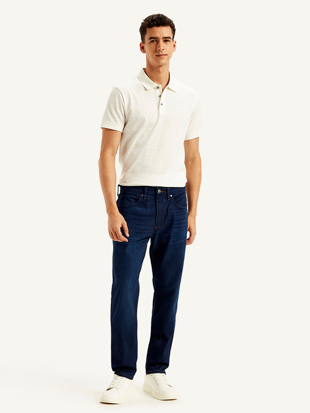 Men's 512 Navy Blue Slim Tapered Fit Mid Rise Jeans