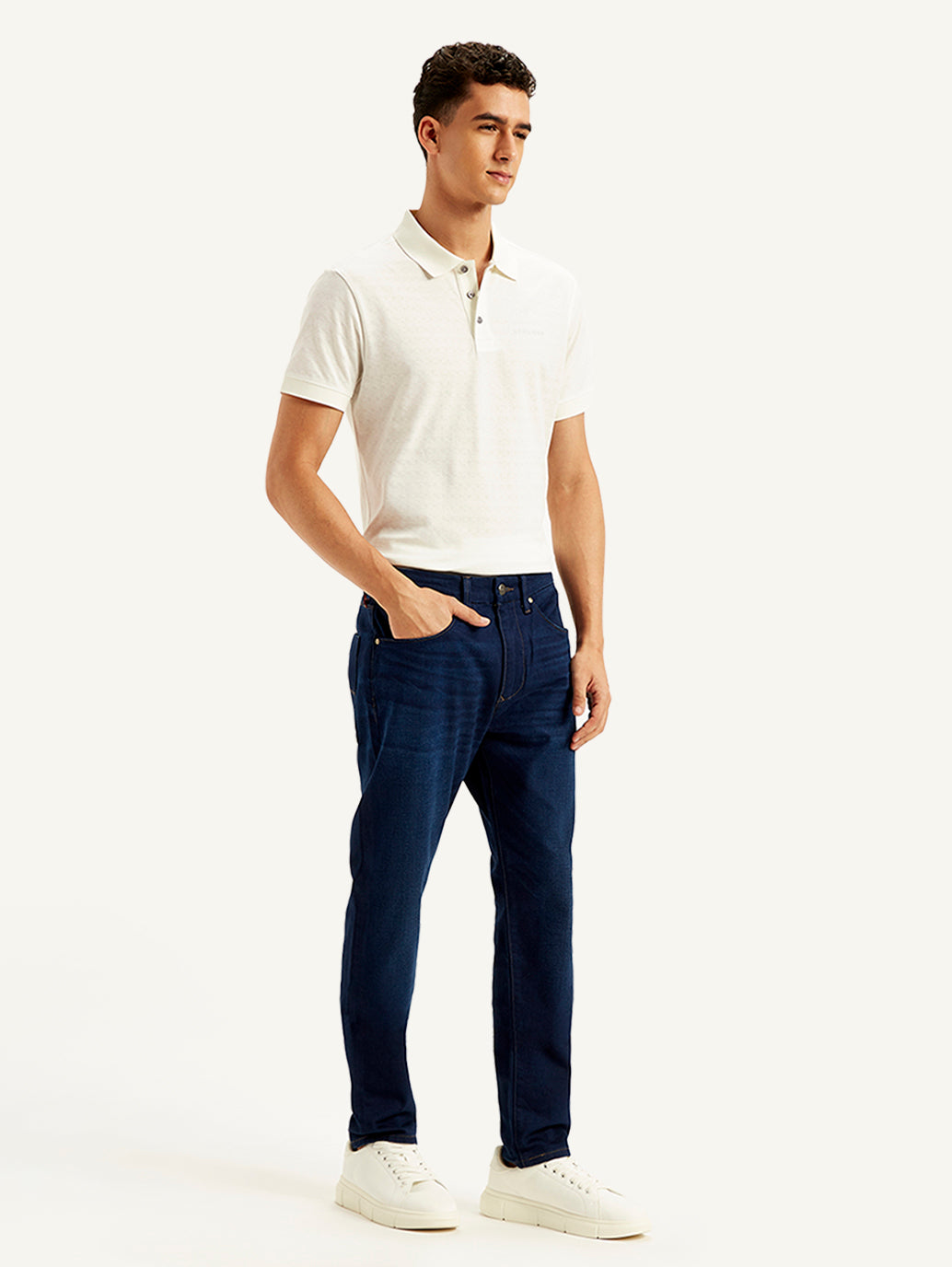 Men's 512 Navy Blue Slim Tapered Fit Mid Rise Jeans