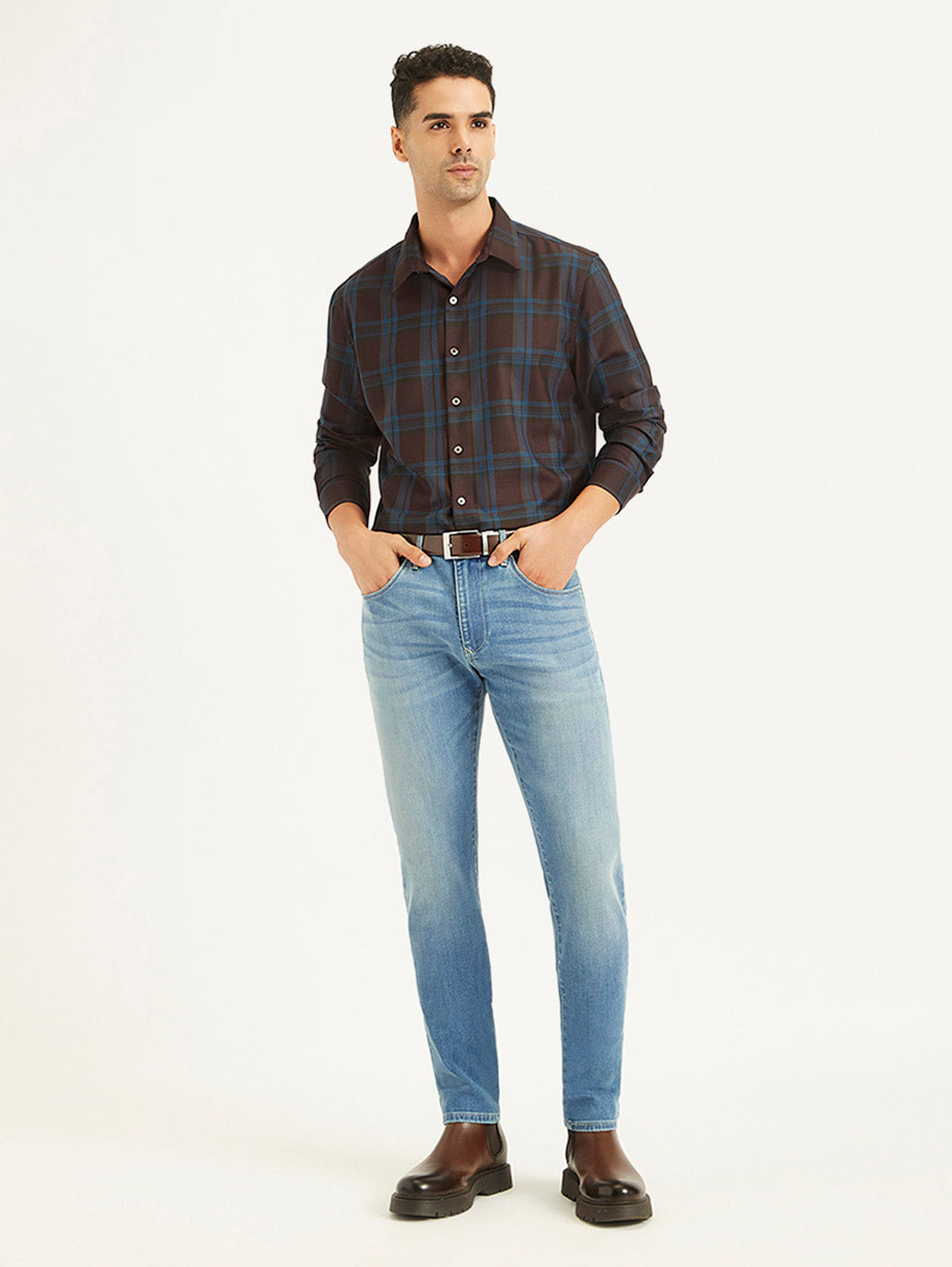 Men's 512 Blue Slim Tapered Fit Mid Rise Jeans